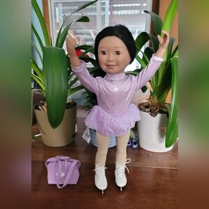 Maplelea Sparkling Ice Figure Skating Outfit And Skates, Doll Not Included